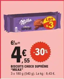 E.Leclerc Biscuits Choco Supreme Milka offre