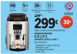E.Leclerc Expresso broyeur KRUPS offre