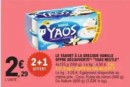 E.Leclerc YAOS Nestlé Vanille offre