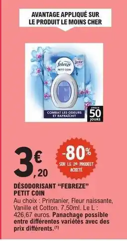 E.Leclerc DESODORISANT FEBREZE PETIT COIN offre