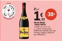 E.Leclerc VIN DE ROUGE VIEUX PAPES offre