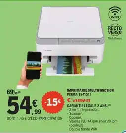 E.Leclerc Canon PIXMA TS4151I offre