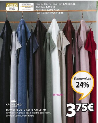 JYSK Serviette de Toilette Karlstad offre