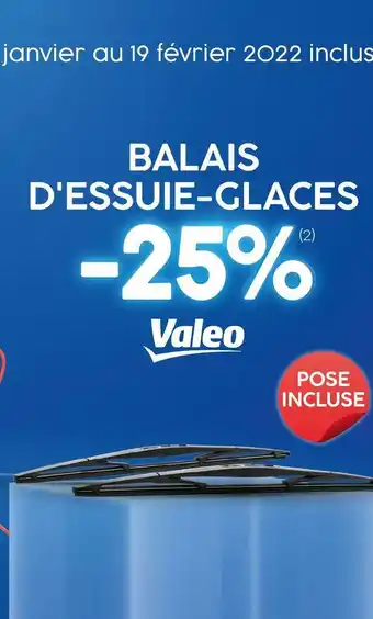 Valeo bon plan sur les balais d'essuie-glaces