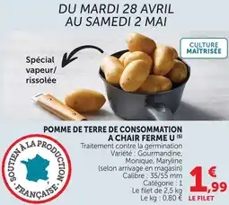 Super U U pomme de terre de consommation à chair ferme offre
