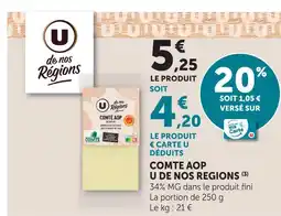 Super U U de nos regions comté aop offre