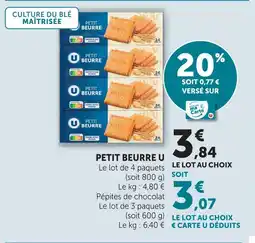 Super U U petit beurre offre