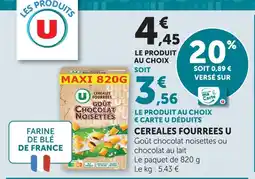 Super U U céréales fourrées offre