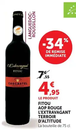 Super U L'extravagant fitou aop rouge offre