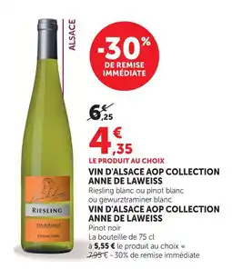 Super U Anne de laweiss vin d'alsace aop collection offre
