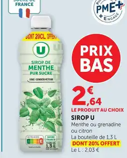 Super U U sirop offre