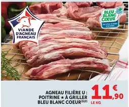Super U U agneau filière u poitrine à griller bleu blanc coeur offre