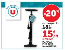 Hyper U U pompe à pied avec manomètre offre