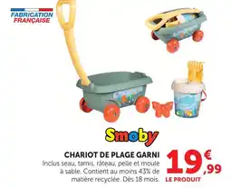 Hyper U Smoby chariot de plage garni offre
