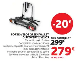 Hyper U Green valley porte-vélos discovery 2 vélos offre