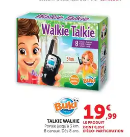 Hyper U Buki talkie walkie offre