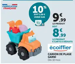 Hyper U Écoiffier camion de plage garni offre