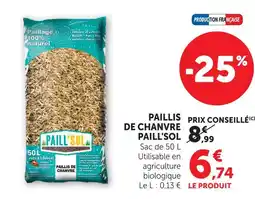 Hyper U Paill'sol paillis de chanvre offre