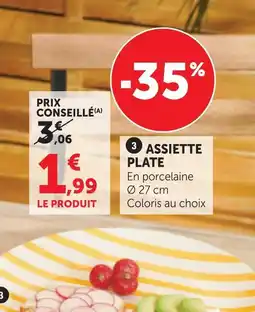 Hyper U Assiette plate offre
