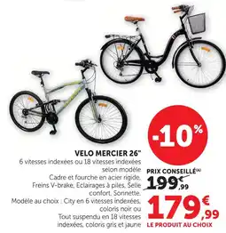 Hyper U Mercier vélo 26 city offre