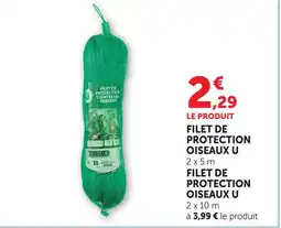 Hyper U U filet de protection contre les oiseaux offre
