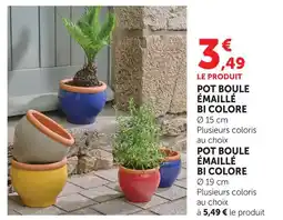 Hyper U Pot boule émaillé bi colore offre
