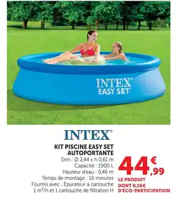 Hyper U Intex kit piscine easy set autportante offre