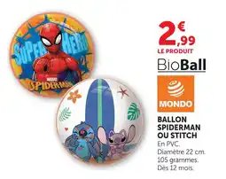 Hyper U Mondo ballon spiderman ou stitch offre