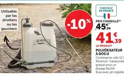 Hyper U U pulvérisateur à dos offre