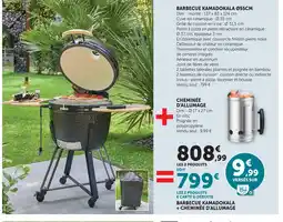 Hyper U Barbecue kamadokala ø55cm + cheminée d'allumage offre