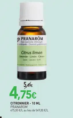 naturéO Pranarom citronnier offre