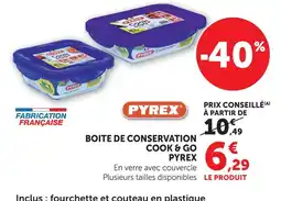 Hyper U Pyrex boîte de conservation cook & go offre