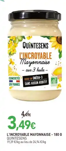 naturéO Quintesens l'incroyable mayonnaise - 180 g offre