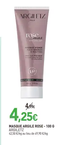naturéO Argiletz masque argile rose - 100 g offre