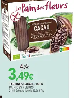 naturéO Pain des fleurs tartines cacao offre