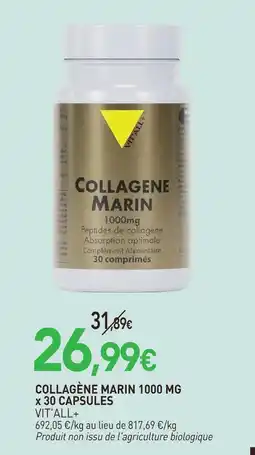 naturéO Vit'all+ collagène marin 1000 mg x 30 capsules offre
