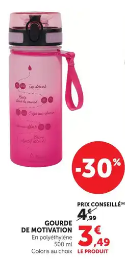 Hyper U Gourde de motivation offre