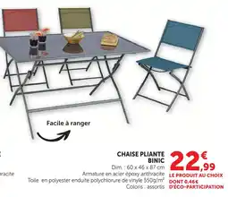 Hyper U Chaise pliante binic offre