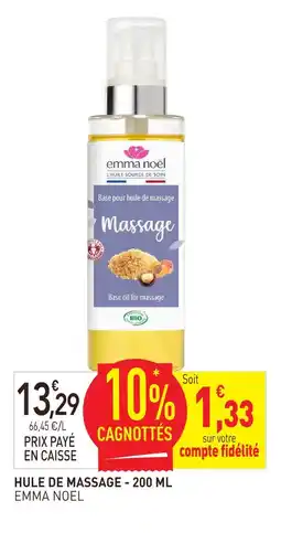 naturéO Emma noel huile de massage offre