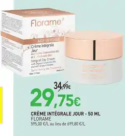 naturéO Florame crème intégrale jour offre