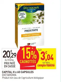 naturéO Dietaroma capital h x 60 capsules offre