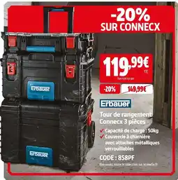 Screwfix Erbauer tour de rangement connex 3 pièces offre