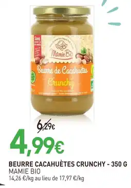 naturéO Mamie bio beurre de cacahuètes crunchy offre