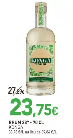 naturéO Konga rhum 38° offre