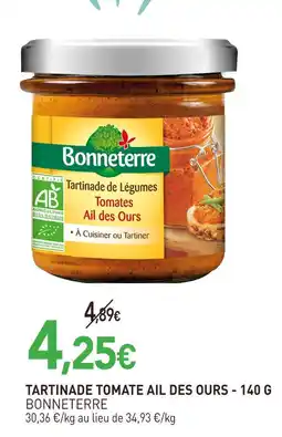 naturéO Bonneterre tartinade tomate ail des ours offre
