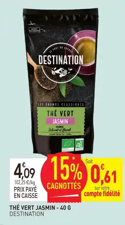 naturéO Destination thé vert jasmin offre