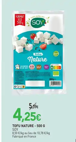 naturéO Soy tofu nature - 500 g offre