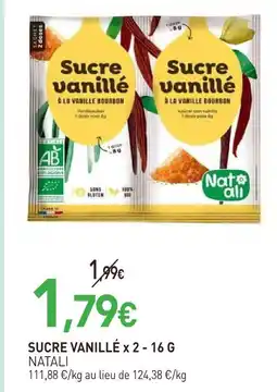 naturéO Natali sucre vanillé à la vanille bourbon offre