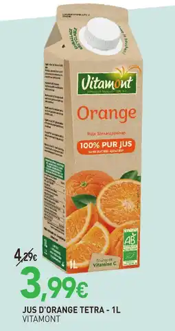 naturéO Vitamont jus d'orange tetra - 1l offre