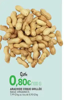 naturéO Base organics arachide coque grillée offre